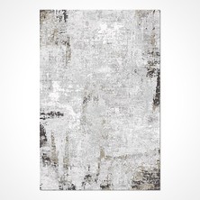 Hali.Net 80x150 cm Gri Milad Pamuk Yıkanabilir Klasik Halı | Mutfak Balkon Yatak Odası Halısı | Leke Tutmaz Hipoalerjenik | MİLAD-MD007