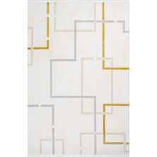Hali.Net 80x150 cm Krem Karen İskandinav Modern Nordik Halı | Mutfak Balkon Salon Halısı | Hav Vermez Leke Tutmaz | KAREN-6460AK