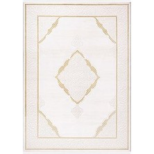 Hali.Net 180x250 cm Gold Pamuk Yıkanabilir Klasik Halı | Salon Yatak Odası Halısı | Leke Tutmaz Hipoalerjenik | KAREN-6450A