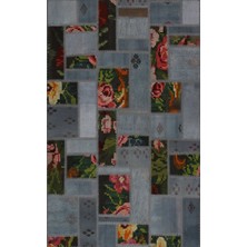  Geometrik Gri Yün Dikdörtgen Modern Desenli Akrilik Hav Vermeyen Leke Tutmayan Kolay Temizlenen Yumuşak Makine Salon Yolluk Mutfak Halı