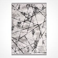 Hali.Net 100x150 cm Gri Filika Pamuk Yıkanabilir Klasik Halı | Mutfak Balkon Yatak Odası Halısı | Leke Tutmaz Hipoalerjenik | FİLİKA-11353K