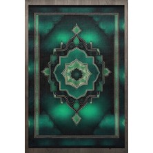 Hali.Net 300x600 cm Yeşil Yıkanabilir Halı | Salon Yatak Odası Halısı | Leke Tutmaz Hipoalerjenik | F_MALAYSİAN-5016