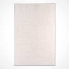 Hali.Net 80x150 cm Beyaz Silver Pamuk Yıkanabilir Klasik Halı | Mutfak Balkon Yatak Odası Halısı | Leke Tutmaz Hipoalerjenik | SİLVER-16503K