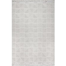 Hali.Net 160x300 cm Gri Grey Etnik Lüks Çerçeveli Mikrofiber Halı | Salon Yatak Odası Halısı | Hav Vermez Leke Tutmaz Çabuk Kuru | 1062-GREY