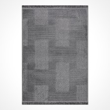 Hali.Net 80x150 cm Gri Leyla Pamuk Yıkanabilir Klasik Halı | Mutfak Balkon Yatak Odası Halısı | Leke Tutmaz Hipoalerjenik | LEYLA-9331GRK