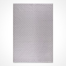 Hali.Net 80x150 cm Gri Havai Pamuk Yıkanabilir Klasik Halı | Mutfak Balkon Yatak Odası Halısı | Leke Tutmaz Hipoalerjenik | HAVAİ-HP05K