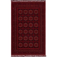 Hali.Net 80x150 cm Kırmızı Çiçeksi Geleneksel Geometrik Halı | Salon Mutfak Halısı | Hav Vermez Leke Tutmaz | Hav Vermez Leke Tutmaz