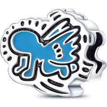 Hector Co Jewellery Keith Haring™ x Radiant Angel Charm 925 Ayar Gümüş