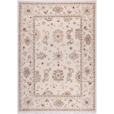 Bespoky 85x290 cm Bej Demirci Modern Etnik Yolluk Yıkanabilir Yün Halı | Mutfak Yolluk Koridor Halısı | Leke Tutmayan Kaymaz