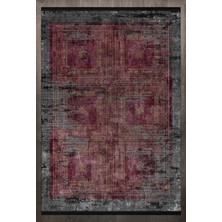 Bespoky 300x300 cm Bordo Yıkanabilir Halı | Salon Yatak Odası Halısı | Leke Tutmayan, Kaymaz | 8015-DAİRE