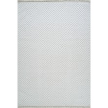 Hali.Net 75x300 cm Beyaz Halı | Mutfak Yolluk Halısı | Hav Vermez Leke Tutmaz | 6811-BEYAZ