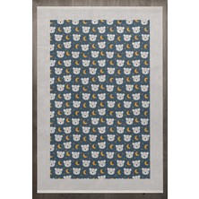 Bespoky 260x600 cm Lacivert Yıkanabilir Halı | Salon Yatak Odası Halısı | Leke Tutmayan, Kaymaz | F_CHİLD-1037