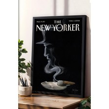 The New Yorker Çerçeveli Tablo March 3 2008 - Bir Duman Bulutu Puro Tablosu