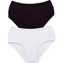 2 Adet Tutku Kadın Yüksek Bel Bato Kalın Lastik Külot S4