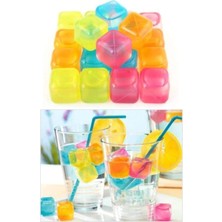 Renkli Buz Küpleri Tükenmez Serinletici Buz Küpleri 20 Adet