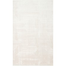Bespoky 80x150 cm Krem Cream Modern Yıkanabilir Halı | Mutfak Balkon Yatak Odası Halısı | Leke Tutmayan Kaymaz | CREAM-NATURAL