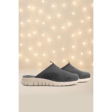 Heep Medikal Koyu Gri Krem Tabanlı Comfort Spor Terlik