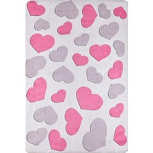Sanya Figürlü Pembe Polyester Dikdörtgen Modern Desenli Pamuk Makinada Yıkanabilir Hav Toz Vermez Leke Tutmayan Kaymaz Taban Dijital Makine Baskı Salon Yolluk Mutfak Halı
