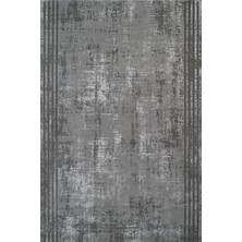 Hali.Net 80x150 cm Gri Karen Pamuk Yıkanabilir Etnik Halı | Mutfak Balkon Salon Halısı | Leke Tutmaz Hipoalerjenik Çabuk Kuru | CREA_KAREN-6616A