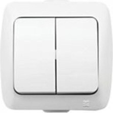 4 Adet Alsu Komütatör Ikili Anahtar Sıva Üstü Beyaz