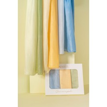 Kadın Degrade Soft Şal Paketi (Indigo-Sarı-Yeşil)