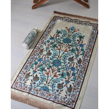 Ipek Dokulu Keseli Seccade Çiçek Desenli Çok Renkli