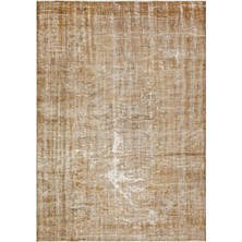 Hali.Net 168x238 cm Bej Vintage El Dokuma Yün Halı | El Yapımı Doğal Yün Salon Halısı | Geleneksel Anadolu Hav Vermez | UNİQUE-35922