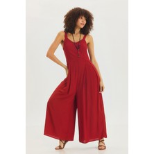 Kalın Askılı V Yakalı Uzun Tulum Kiremit