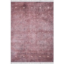 Hali.Net 80x150 cm Kahverengi Bordo Geometrik Modern Etnik Soyut Halı | Salon Mutfak Halısı | Hav Vermez Hipoalerjenik | HALN-HLN5054
