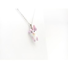 Hanecambaz Tavşan Kolye El Yapımı Murano Cam El Yapımı