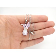 Hanecambaz Tavşan Kolye El Yapımı Murano Cam El Yapımı