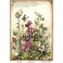 HRBS10 Vintage Çiçekler 29*42 cm Pirinç Dekopaj