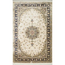 Bachelor Çerçeveli Krem Viskon Dikdörtgen Modern Desenli Akrilik Hav Vermeyen Leke Tutmayan Kolay Temizlenen Yumuşak Makine Salon Yolluk Mutfak Halı