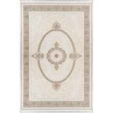 Hali.Net 80x150 cm Krem Karamel Modern Lüks Halı | Mutfak Balkon Salon Halısı | Hav Vermez Leke Tutmaz | ELİT-EL005A