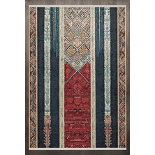 Bespoky 80x150 cm Kırmızı Malaysian Modern Yıkanabilir Halı | Mutfak Balkon Yatak Odası Halısı | Leke Tutmayan Kaymaz | F_MALAYSİAN-5019