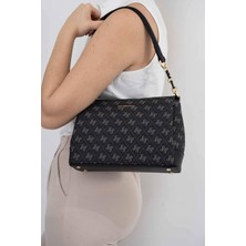 Silver & Polo Füme - Siyah SP910 Kadın Çapraz Çanta