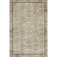Bespoky 80x150 cm Kahverengi Klasik Vintage Yıkanabilir Halı | Mutfak Balkon Yatak Odası Halısı | Leke Tutmayan Kaymaz | SRK_VİNTAGE-136