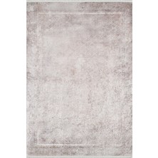 Bespoky 80x150 cm Bej Modern Etnik Yıkanabilir Halı | Mutfak Balkon Yatak Odası Halısı | Leke Tutmayan Kaymaz | HALN-HLN1820