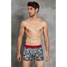 DOREANSE 1812 ERKEK MODAL ÇOK RENKLİ BASKILI BOXER