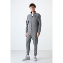 Air Jones Carlos Gri Melanj Standart Kalıp Erkek Eşofman Takım - 85209