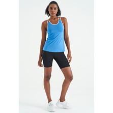Tommy Life Saks Çift Askılı Sırt Detaylı Standart Kalıp Kadın Spor Atlet - 97258