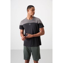 Tommy Life Siyah Nefes Alan Dokulu İnce Esnek Standart Fit Erkek Performans T-Shirt - 88386