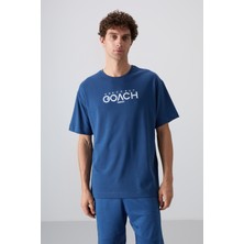 Tommy Life Parlament Pamuklu Kalın Yumuşak Dokulu Oversize Fit Baskılı Erkek T-Shirt - 88329