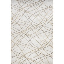 Bespoky 80x150 cm Bej Nxs Etnik Modern Yıkanabilir Halı | Mutfak Balkon Yatak Odası Halısı | Leke Tutmayan Kaymaz | NXS_MELANGE-3904BB