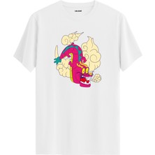 Süper Kahraman Tavşan Tasarım %100 Pamuk Tişört