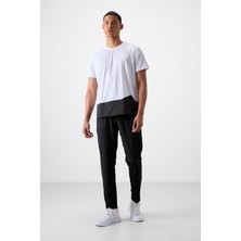 Siyah İnce Yumuşak Comfort Fit Erkek Eşofman Alt - 82119