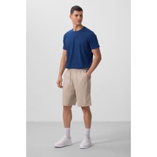 Tommy Life Taş Standart Fit Dokuma Hafif Esnek Chino Erkek Şort - 81290