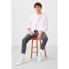 Gri Standart Fit Dokuma Hafif Esnek Chino Erkek Pantolon - 82178