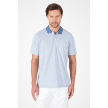 Mavi Kısa Kol Polo Yaka Cepli Classic Standart Beden Tişört 1011250171