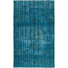 Hali.Net 163x269 cm Mor Turkuaz Geleneksel Vintage Eskitme Halı | Salon Yatak Odası Halısı | Hav Vermez | UNİQUE-13327